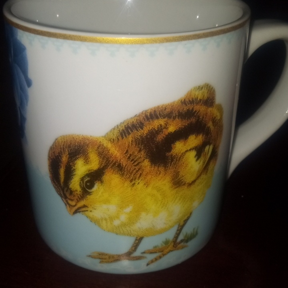 WILLIAM SONOMA CHICK FLORAL MUG